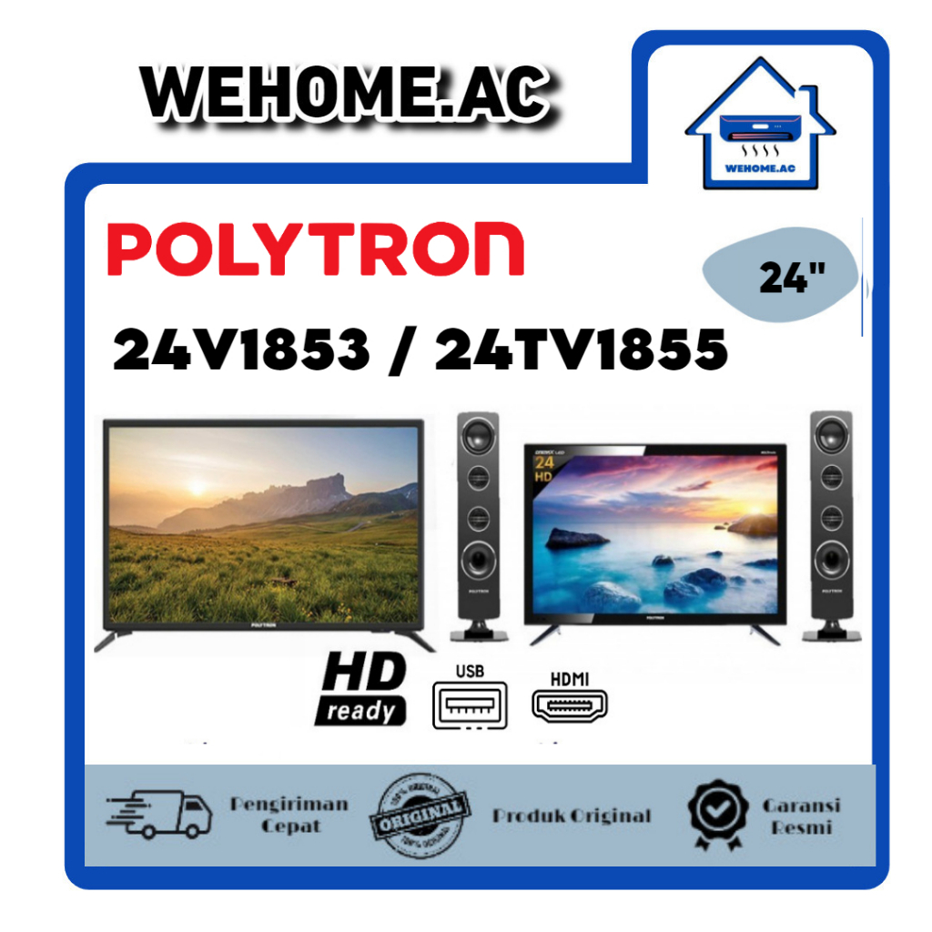 TV LED Polytron 24V1853 / 24TV1855 Speaker Tower LED Polytron 24 Inch Digital TV Polytron