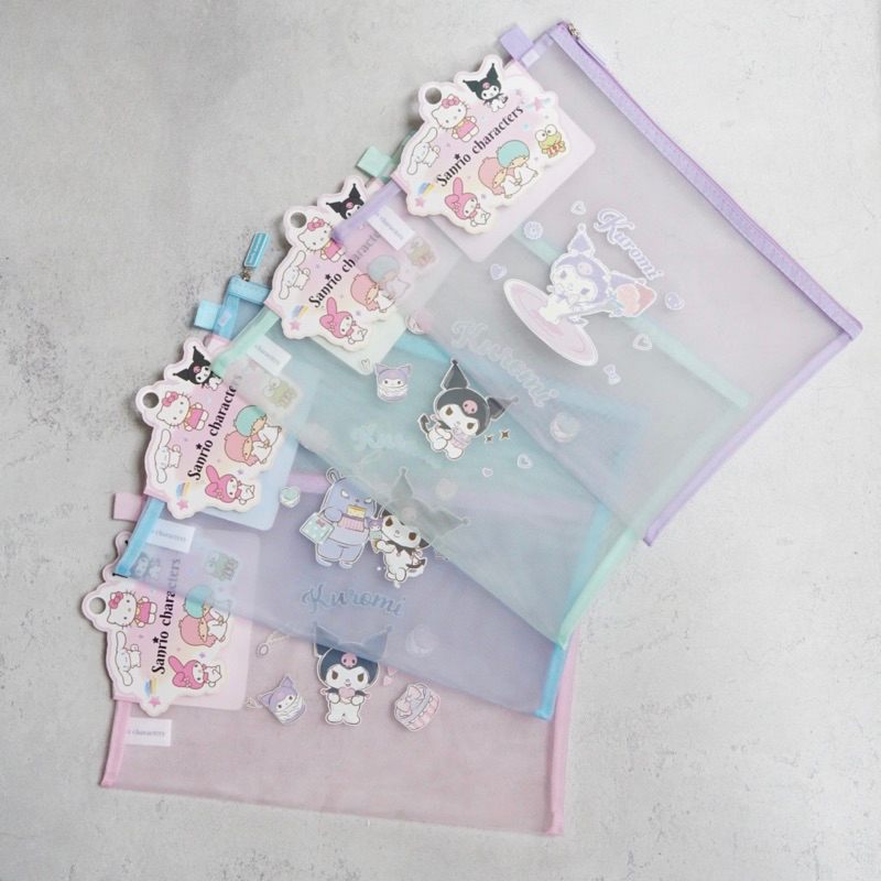 

Kuromi Map Folder Organizer | size 33x24cm | blue green purple pink | alat tulis tas anak