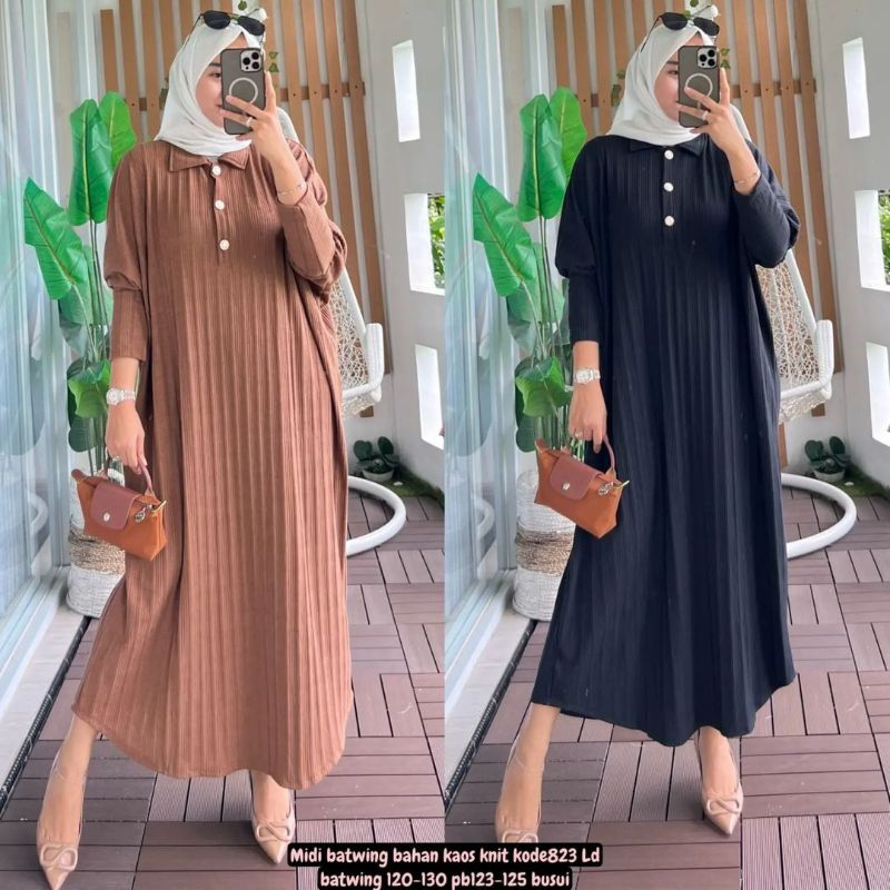 Midi Dress Knit Terbaru / Midi Dress Rubiah Terbaru / Midi Dress Crinkle / Midi Dress Jumbo / Gamis 