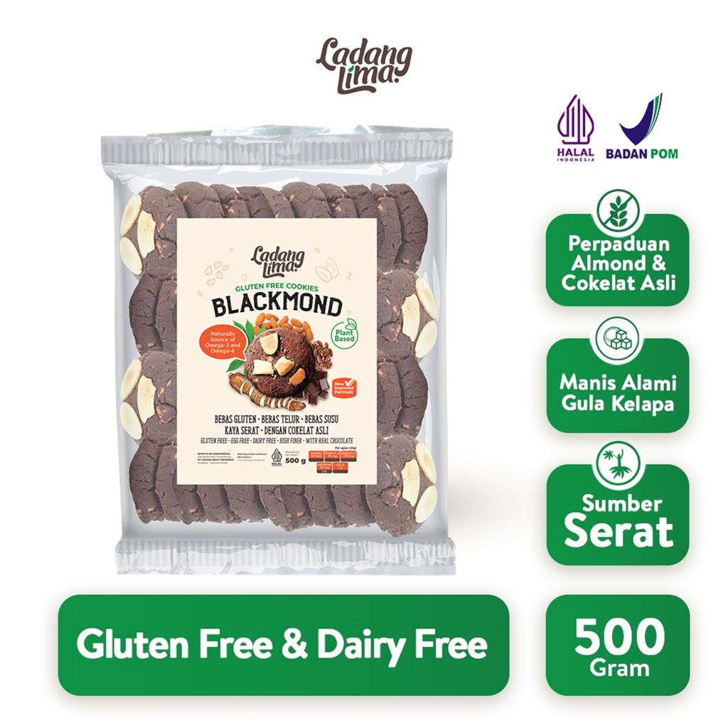 

[FREE BLACKMOND SACHET] Blackmond 500g - Healthy Cookies Gluten Free With Protein Ladang Lima