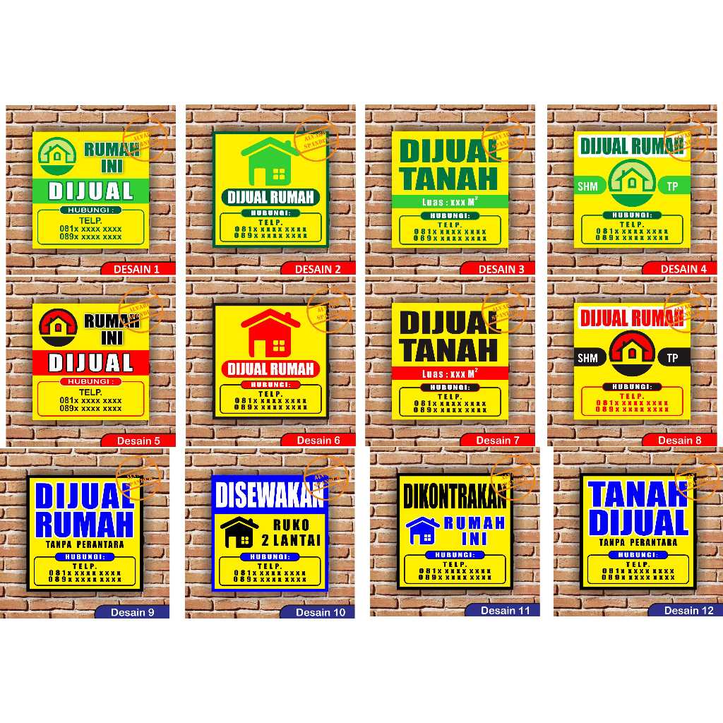 SPANDUK DIJUAL / SPANDUK RUMAH DIJUAL / DIJUAL RUMAH / SPANDUK RUMAH DISAWAKAN/KONTRAKAN