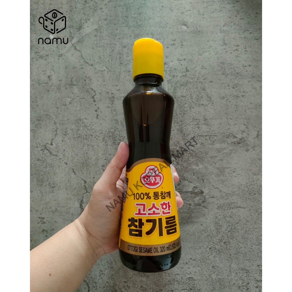 

Ottogi Sesame Oil 320ml / Minyak Wijen / Sesame Oil / Minyak Wijen Korea Kemasan Kaca / Bahan Masak