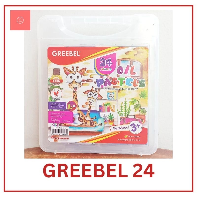 

GREEBEL 24 Crayon Krayon Minyak Oil Pastels 24 Warna