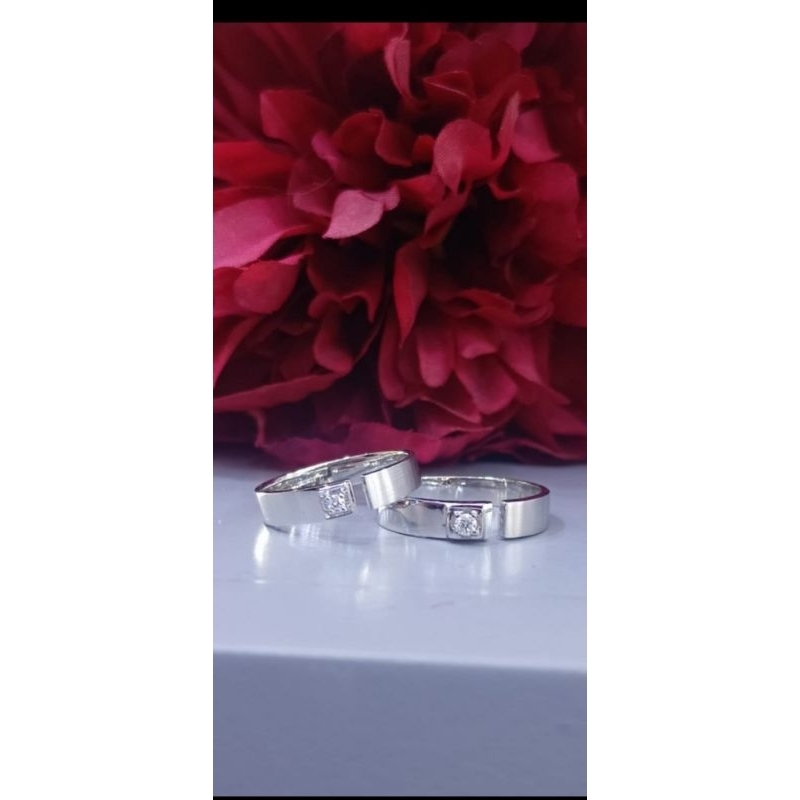 cincin pasangan perak murni 99
