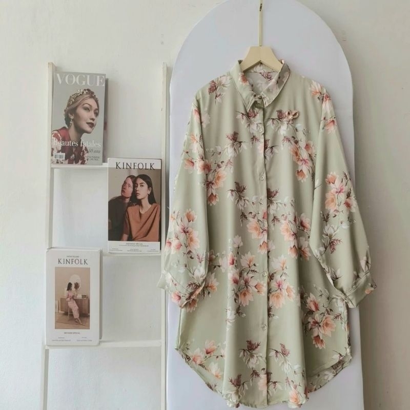 KHALIFA - Zania Tunik Silk Dior/Crinkle Premium Jumbo