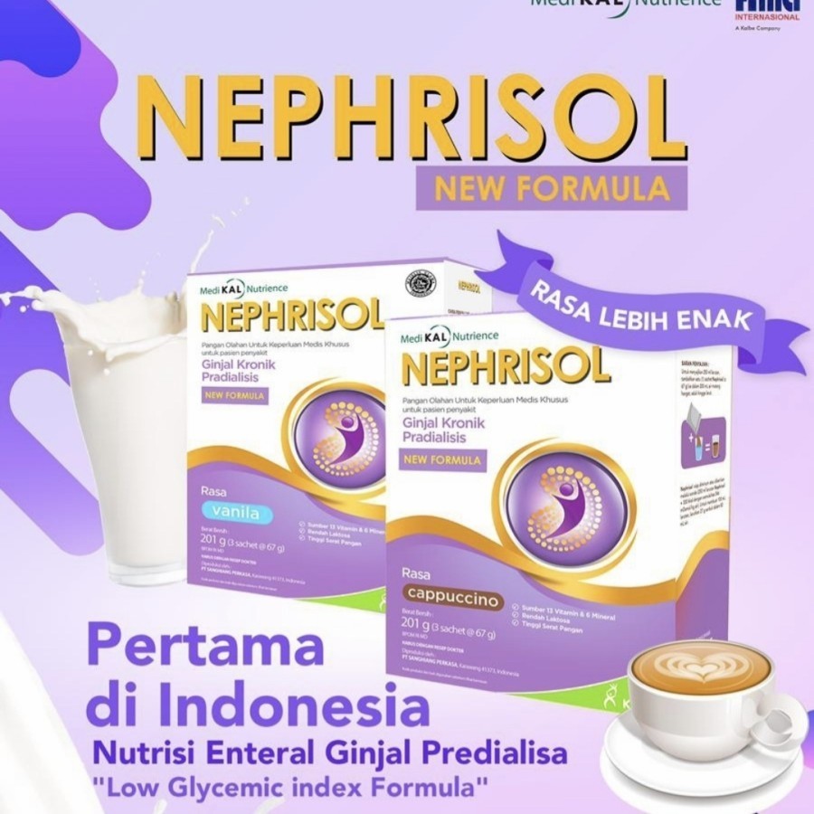 

NEPHRISOL VANILA CAPPUCCINO. Susu Pasien Gagal Ginjal Pradialisis