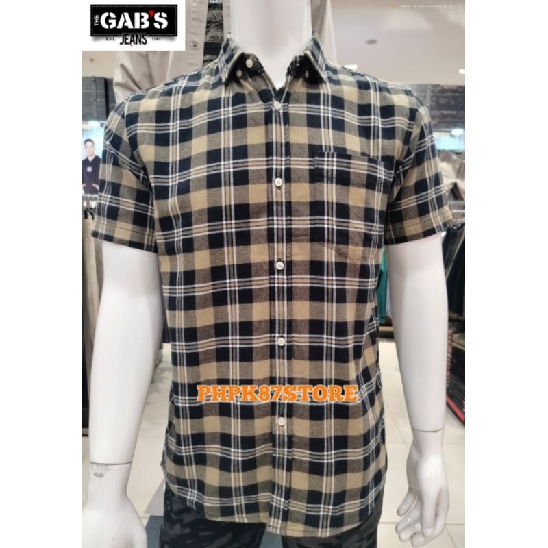 kemeja pendek pria original merek gabs