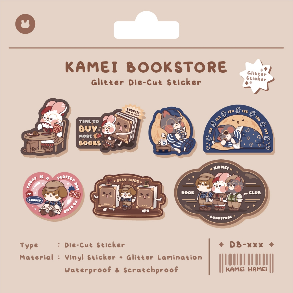 

Kamei Bookstore | Kamei Hamei Die Cut Glitter Sticker