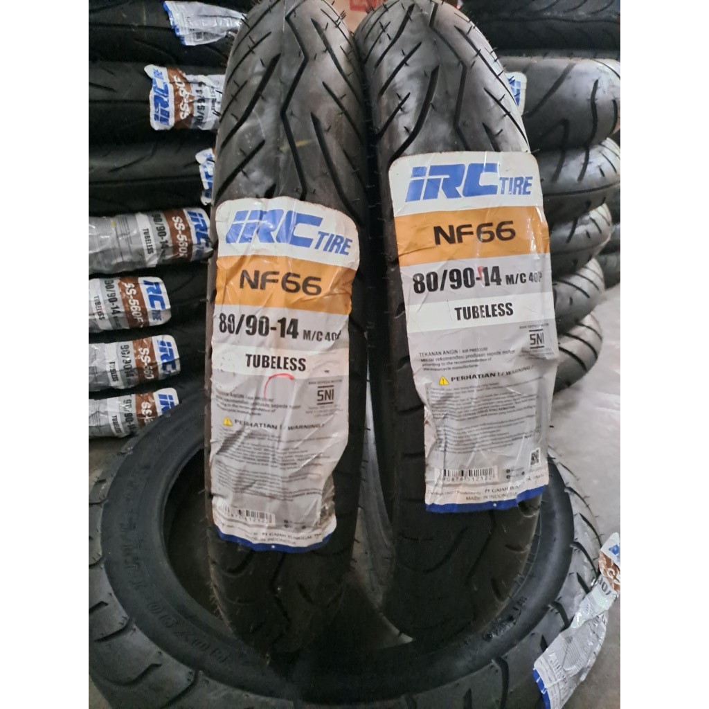 Ban IRC 80/90-14 NF66 Tubeless ban depan motor matic ring 14