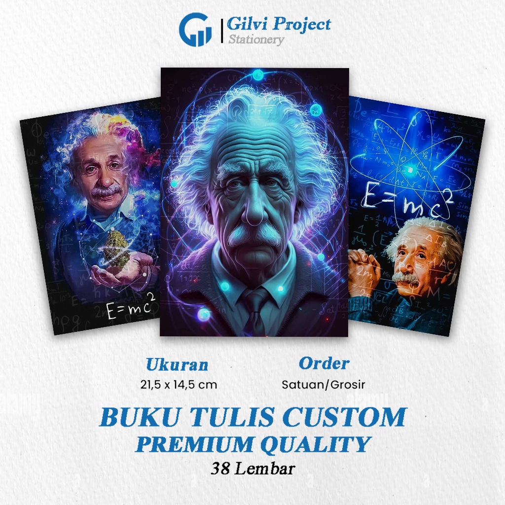 

Buku Tulis Albert Einstein / Buku Tulis Sekolah / Buku Tulis Catatan Notes Agenda Planner Jurnal Notebook Anime