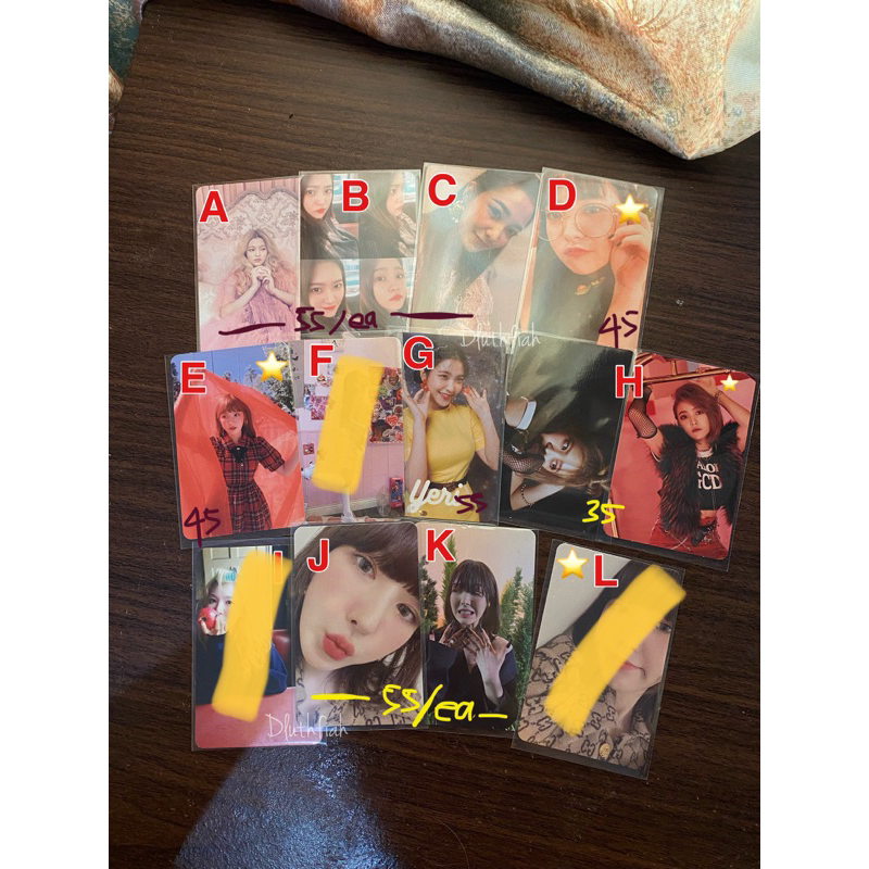 

WTS PHOTOCARD WENDY YERI RED VELVET