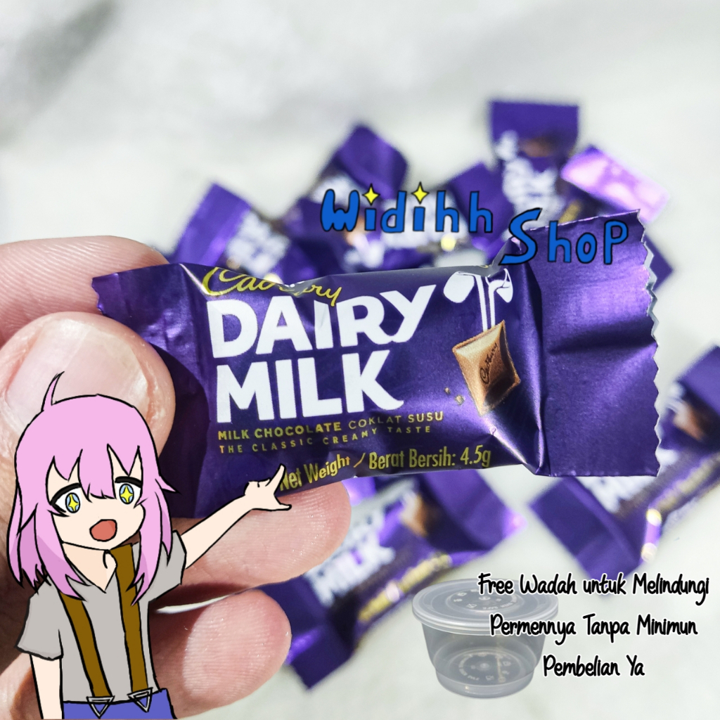 

Cadbury Dairy Milk Cokelat Mini Import Malaysia 4,5 gram / Cadburi Coklat / Coklat Valentine/ Chocolate Cadbury