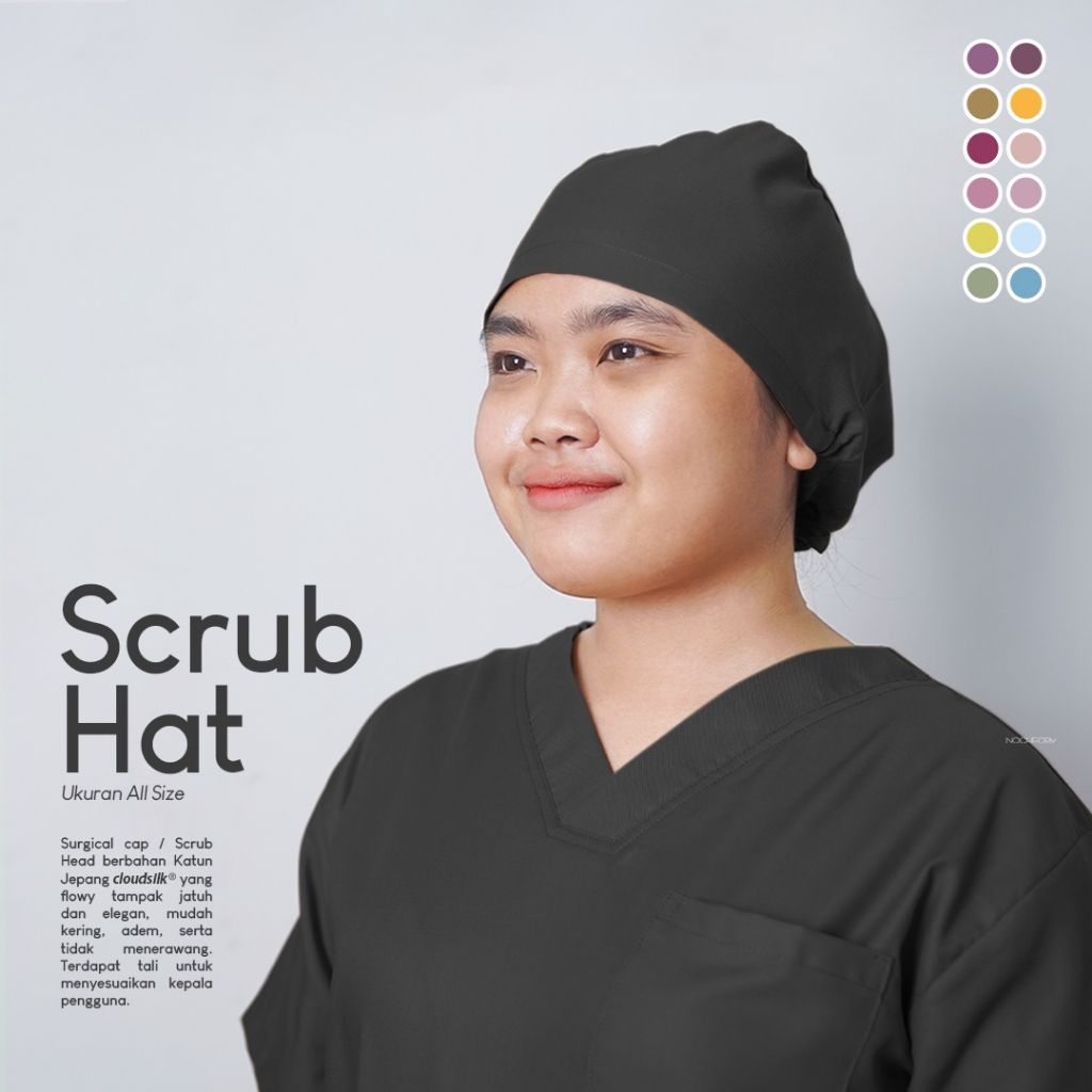 𝗦𝗖𝗥𝗨𝗕𝗯𝘆𝗡𝗙 Doctor’s Scrub Hat / Scrub Cap / Surgical Cap / Dokter / Topi Operasi / Topi Perawat / Top