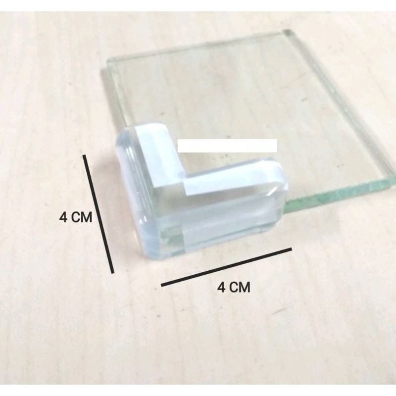 Karet Sudut Clear / Pengaman Sudut Meja Kaca
