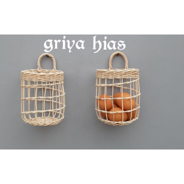 TERMURAH keranjang rotan  cover pot  pot bunga  pot gantung mini  keranjang telur  tempat bawang  te