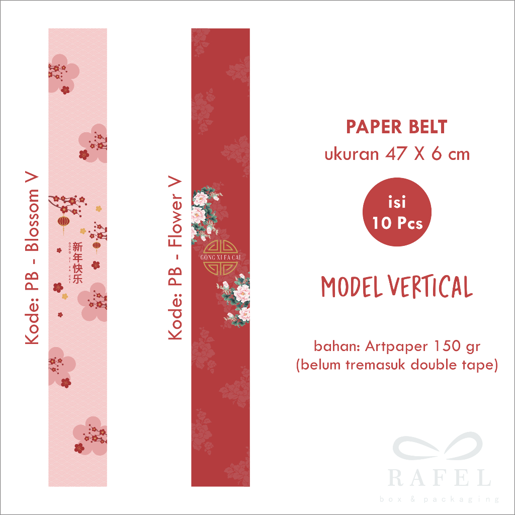 

iDk90 20 Pcs Paper Belt Imlek Sleeve Chinese New Year