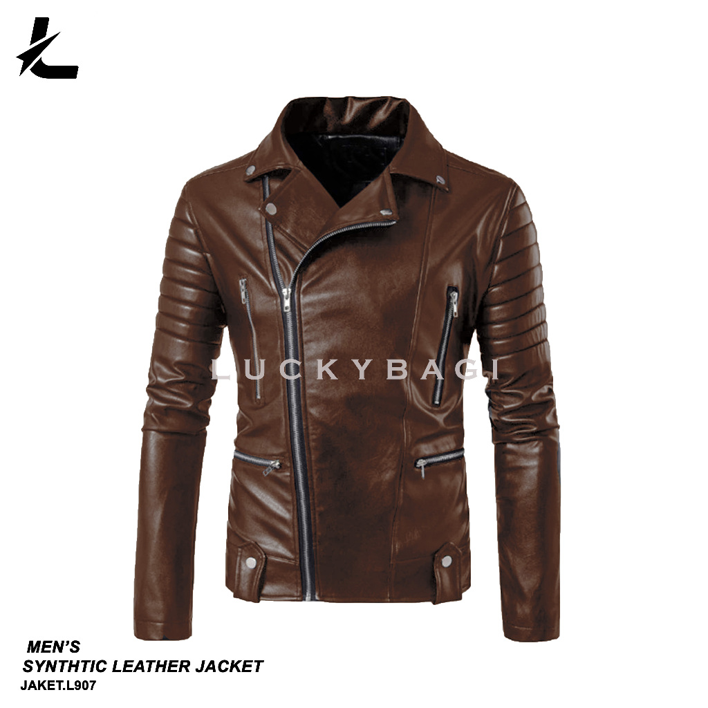 Jaket Kulit Ramones Jaket Kulit Rock N Roll Jaket Kulit Sintetis Jaket Bikers Pria