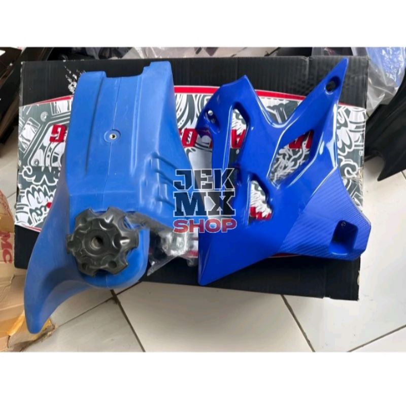 TENGKI yz 85 new dan cover tengki yz 85 new tank bensi yz 85 plus sayap tengki yz 85 new