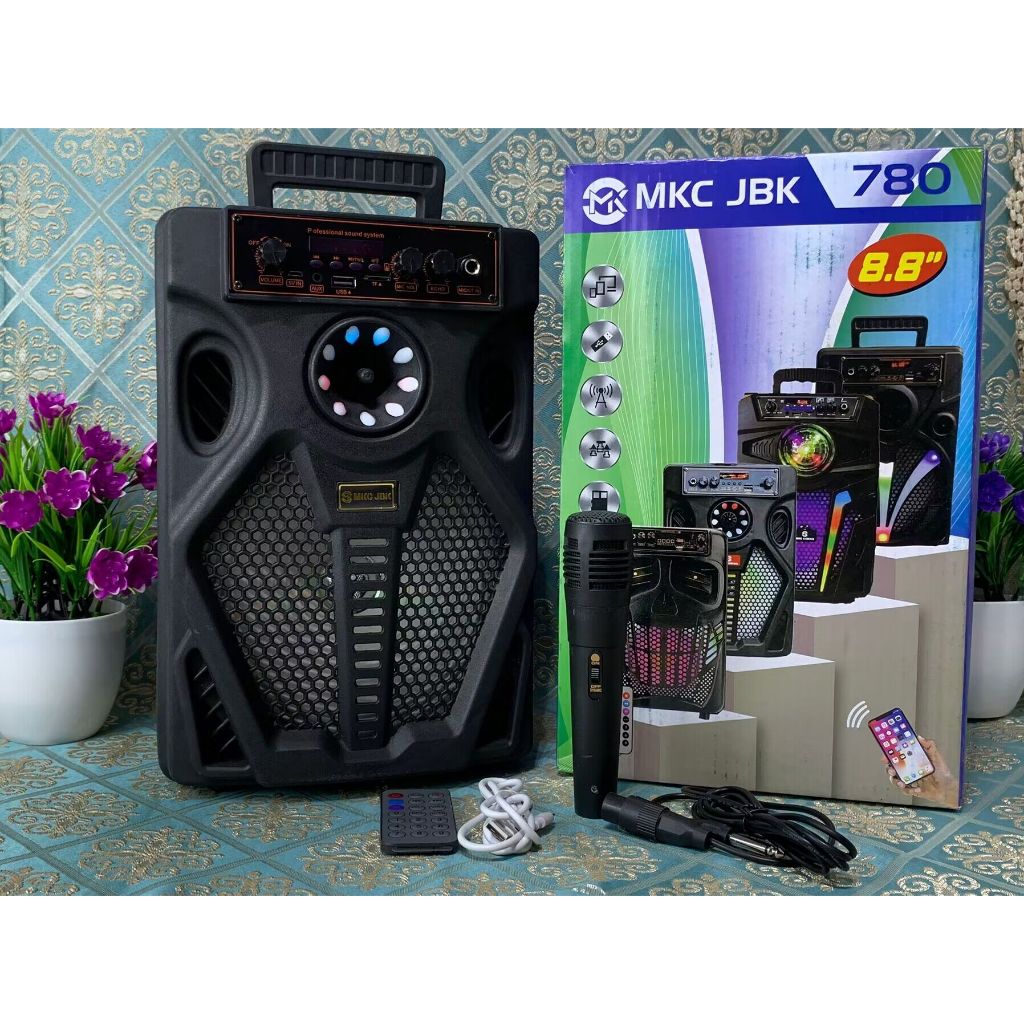 Speaker Bluetooth Portable 8inch Brain Power MKC JBK-7807