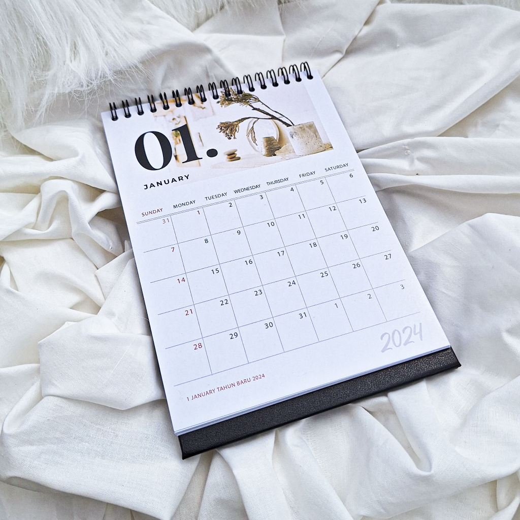 

Kalender Meja Minimalis 02 2024 2025 Aesthetic Premium Quality Spiral