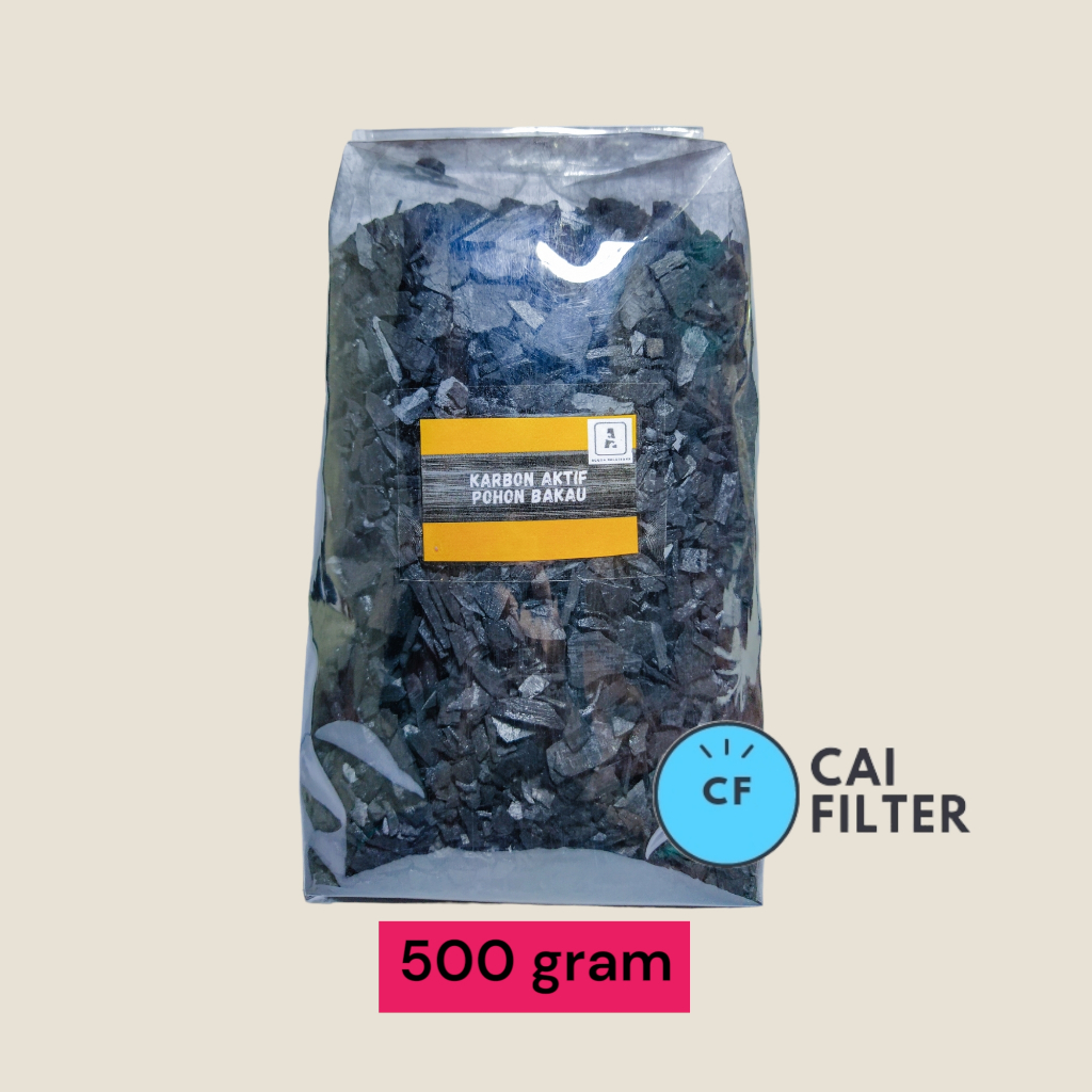 Karbon Aktif Pohon Bakau 500 Gram Carbon Active Media Filter Air Penyaring Air