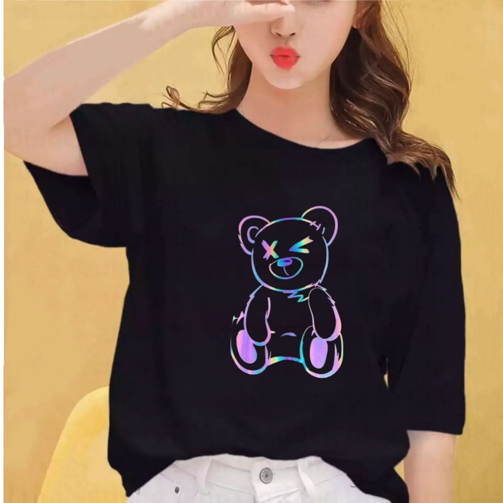Kaos Oversize Wanita /BEAR/ Kaos Distro WANITA/ Kaos Streetwear Oversize / Baju Kaos Distro / Kaos /
