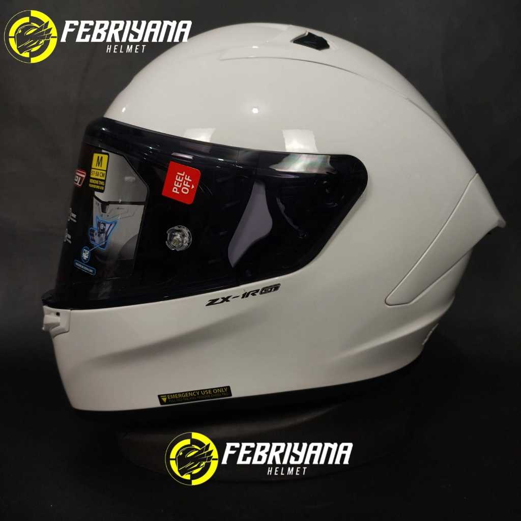 HELM NJS ZX-1R GT SOLID WHITE FULL FACE | NJS ZX-1R GT