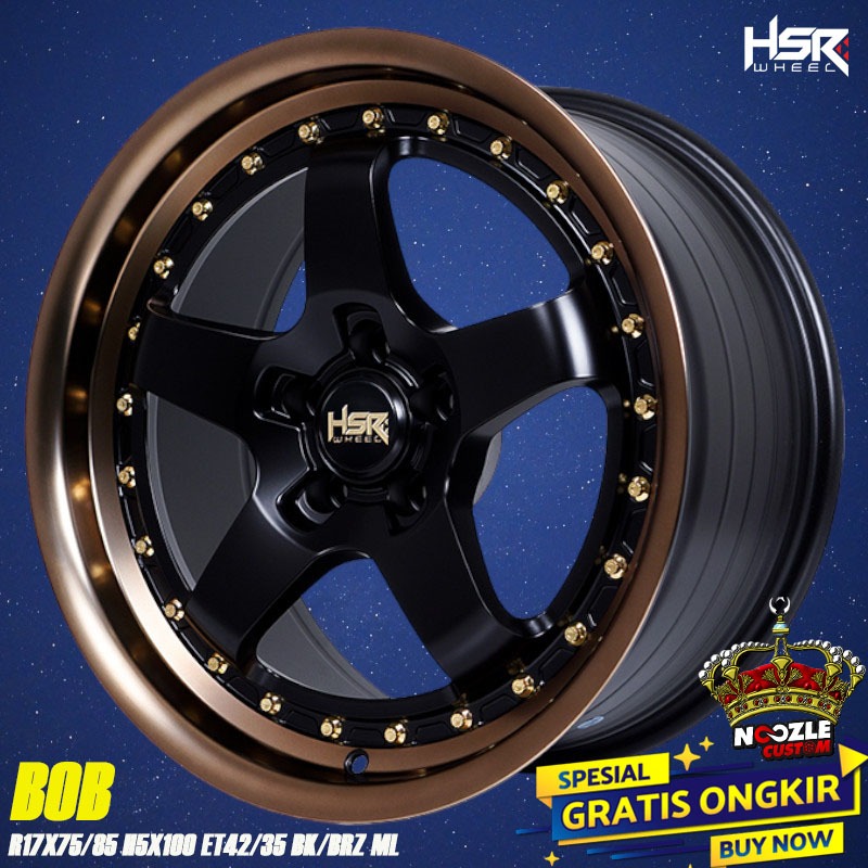 Velg Mobil Ring 17 Cocok untuk New Avanza Xenia Ring 17 Lubang 5 Pelek Racing HSR Terbaru