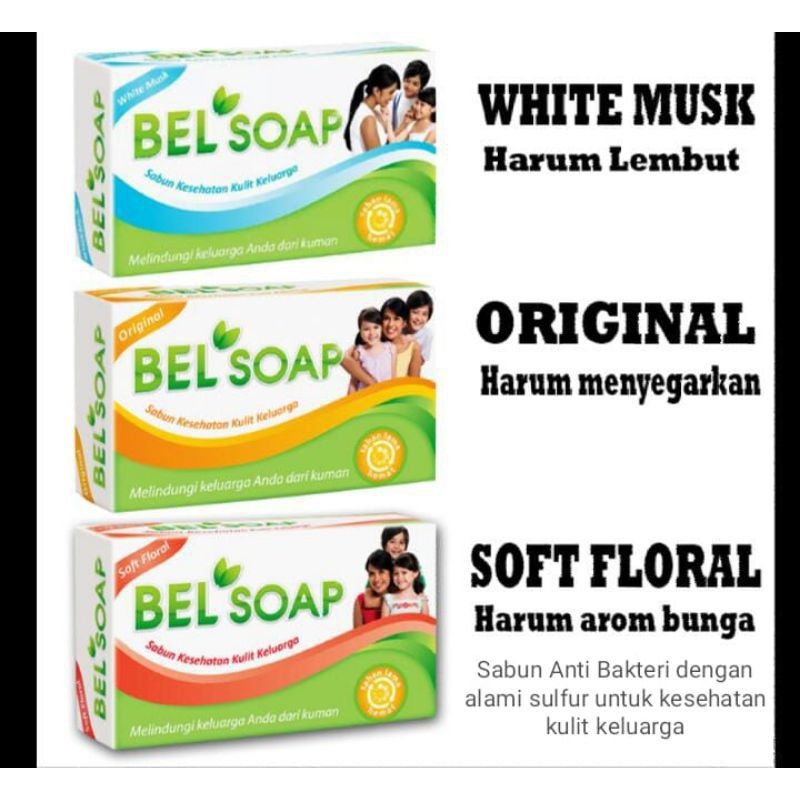 BELSOAP SABUN ANTISEPTIK BELERANG ALAMI / BELSOAP 65 gr Sabun Gatal Keluarga / Sabun Antiseptik Bele