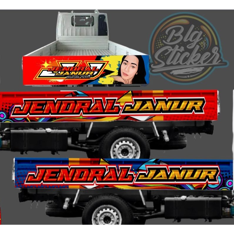 STIKER PICKUP TRAGA BAK SAMPING + BELAKANG MOBIL DECAL PRINT STICKER VARIASI