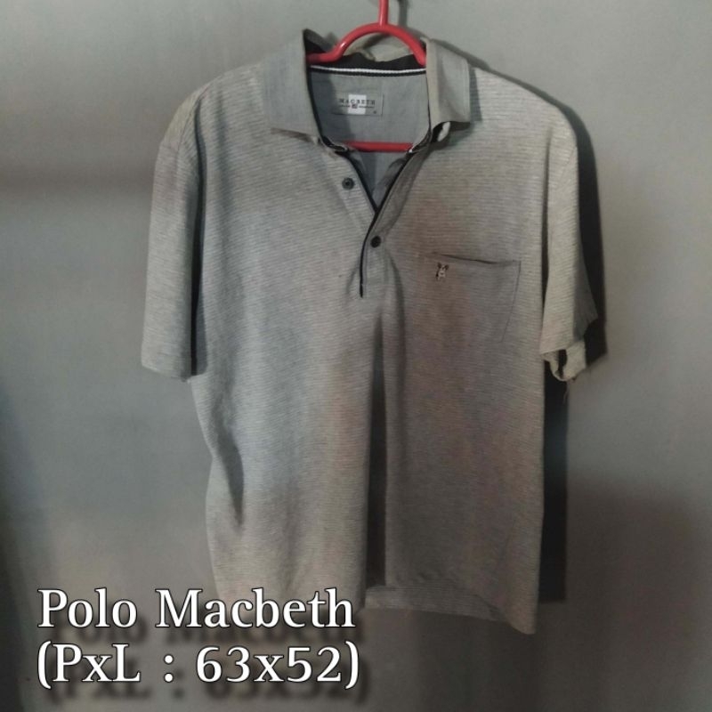 KAOS POLO SHIRT MACBETH ABU SIZE M ORIGINAL