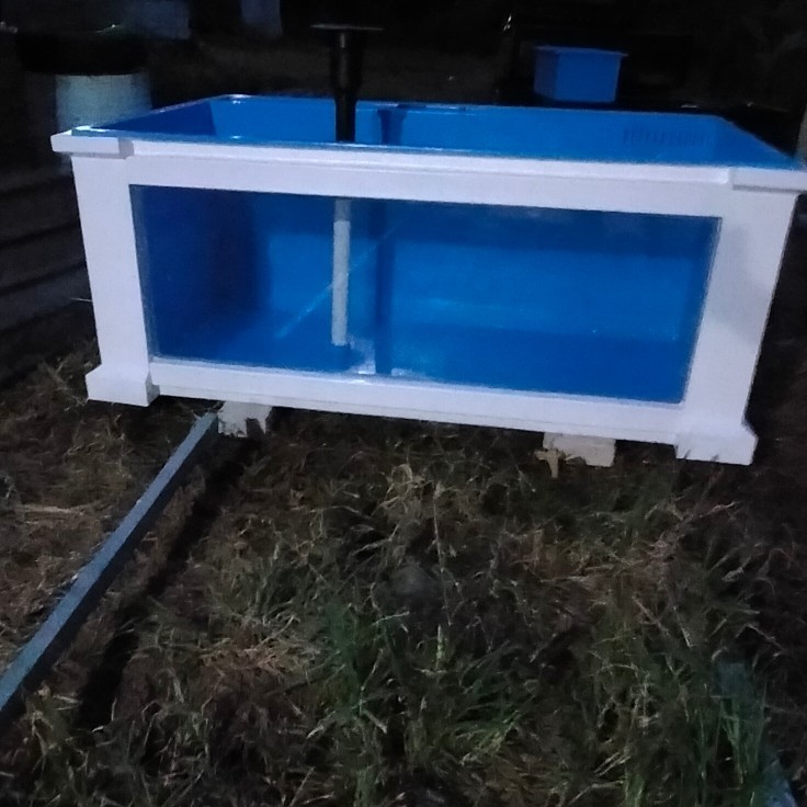 Kolam ikan dari fiber kombinasi kaca dengan Ukuran 200x80x60 cm//Aquarium fiber