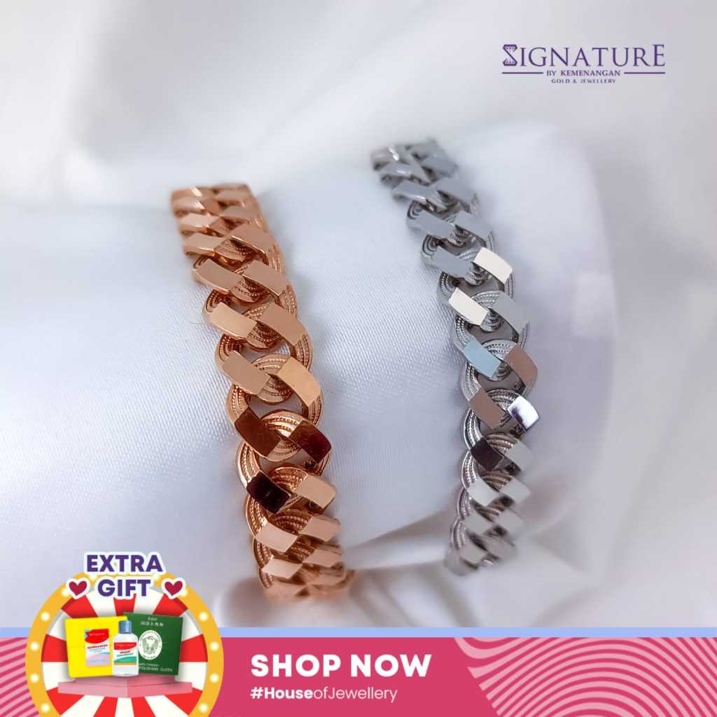 Gelang Sisik Naga Ukir CNC Kadar 750