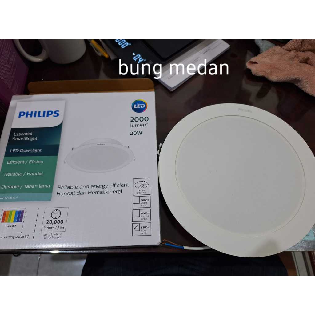 LAMPU LED Philips DN020B 20W 20 WATT PANEL Downlight CW 6500k G4