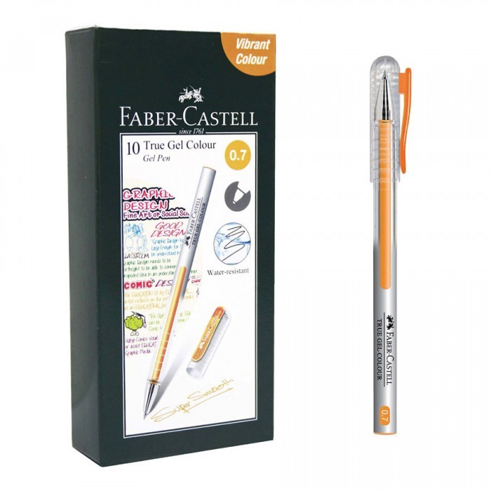 

BOLPOIN / BALLPOINT / PULPEN GEL / PEN GEL / PEN FABER CASTELL TRUE GEL ORANGE