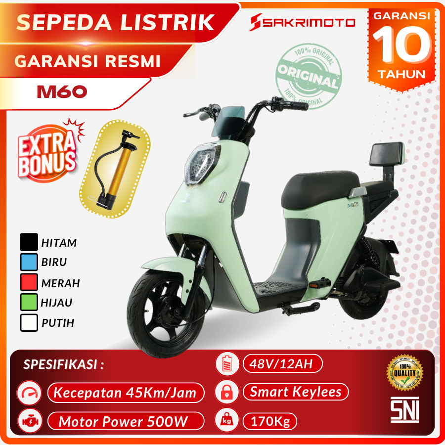 Sepeda listrik murah uwinfly m60 garansi resmi - sepeda listrik depok jakarta