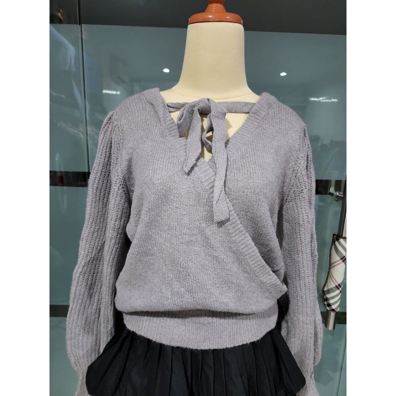 ATASAN RAJUT LENGAN PANJANG BALON WANITA