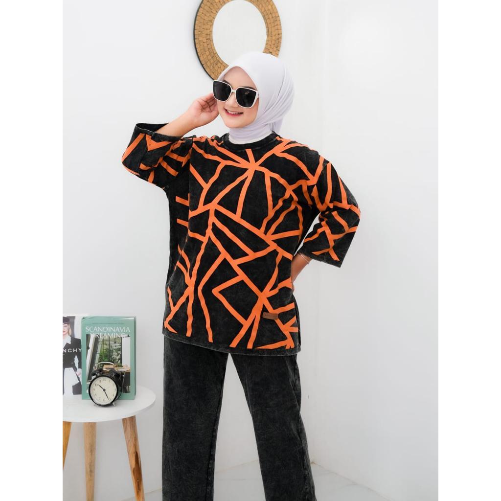 Backlight New Oneset Stelan Washing Wanita Kekinian Korean Stayle 2023 | Model Baju Wanita