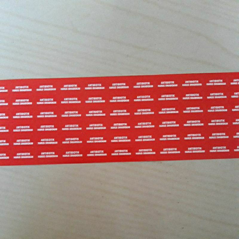 

Stiker Label Antibiotik Harus Dihabiskan