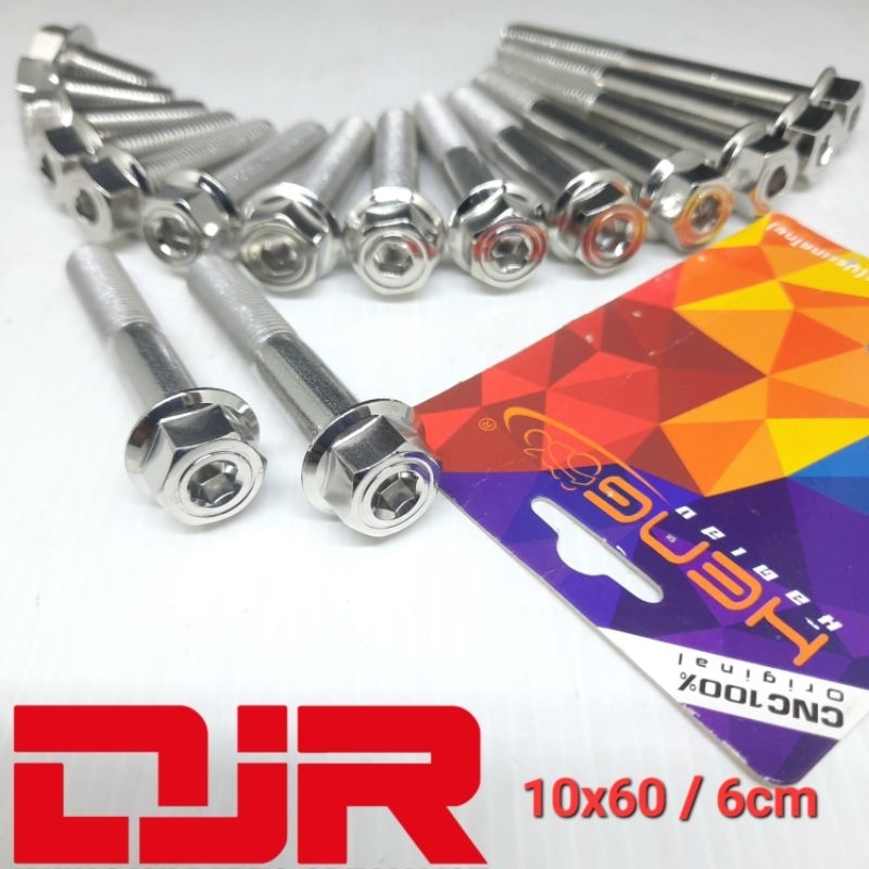 baut 14 probolt 10x60 2 kunci HEXAGON STAINLESS heng thailand baut 14 panjang 6cm