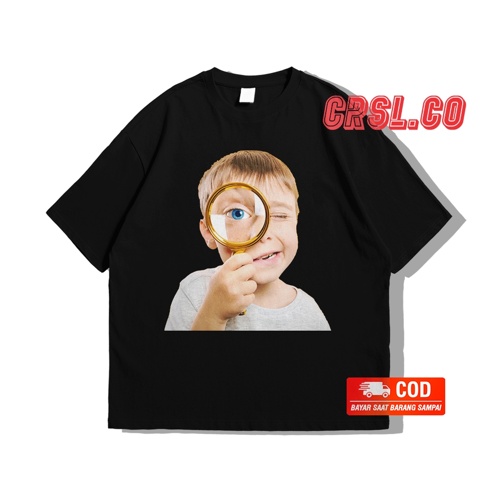 CRSL - KAOS BABY FACE KACAMATA PEMBESAR // KAOS OVERSIZE BABY FACE UNISEX