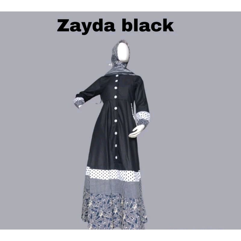 Gamis zayda terbaru / gamis hitam / zayda zg 64 / zayda zg 67 /gamis dewasa