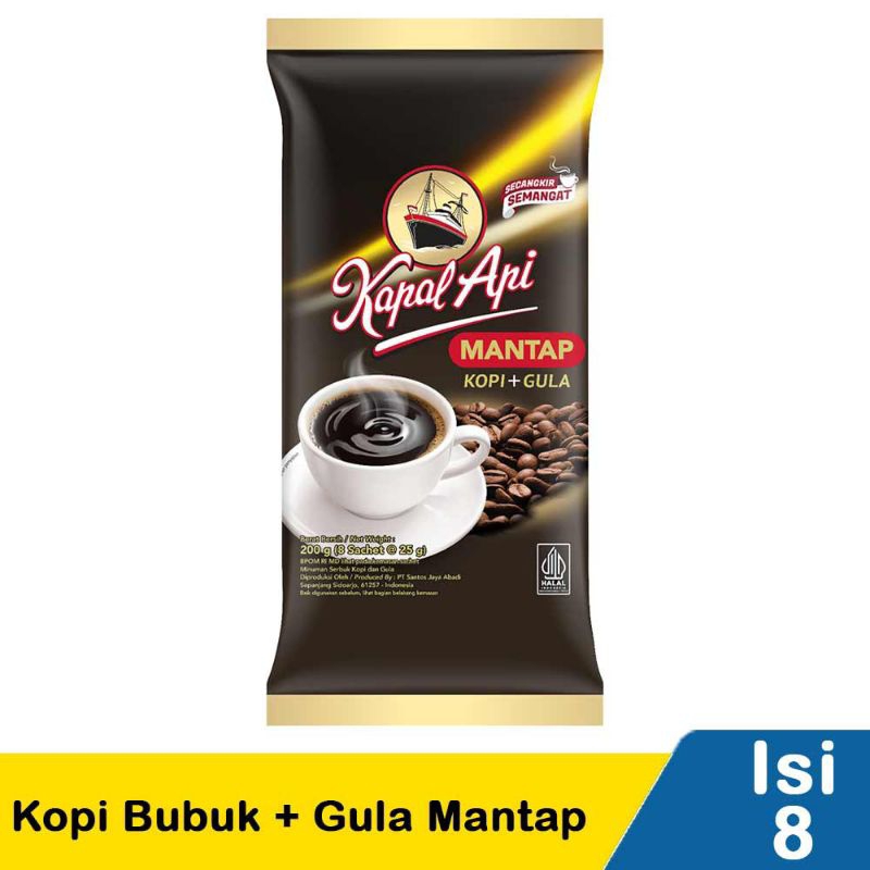 

Kapal Api Kopi Bubuk+Gula Mantap 8X25g