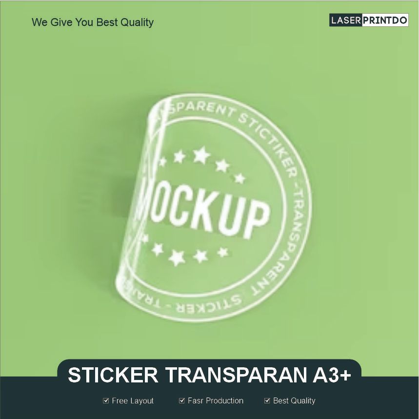 

Cetak Label Stiker TRANSPARAN Tanpa Cutting