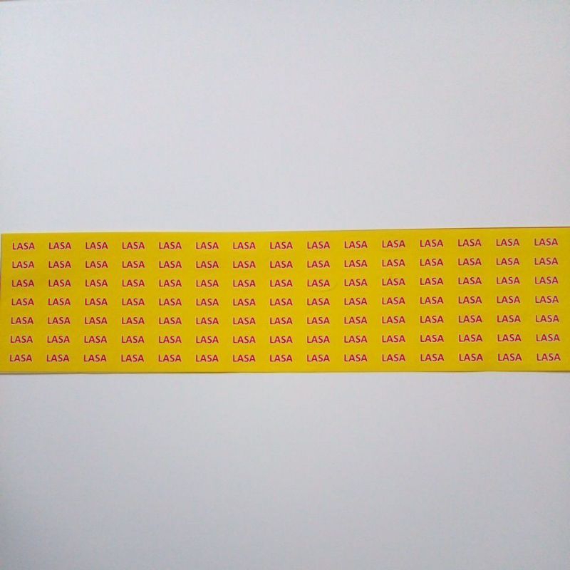 

stiker label Lasa Kuning Oval