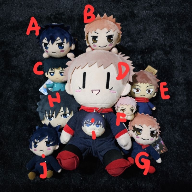 nuigurumi plush jujutsu kaisen yurugao taito yuji tomonui megumi