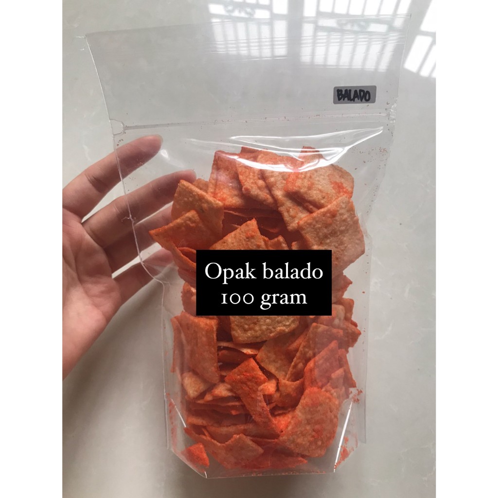 

OPAK BALADO 100 GRAM | KERUPUK OPAK | OPAK SINGKONG | OPAK PETAK | KERIPIK OPAK | OPAK UBI SNACKY MEDAN