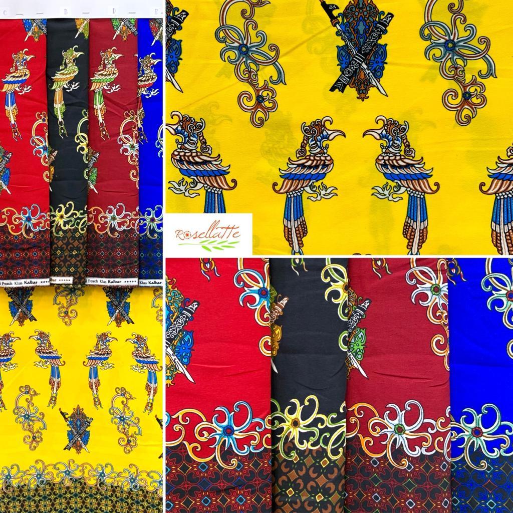Kain Batik Polyester Burung Enggang Kalimantan