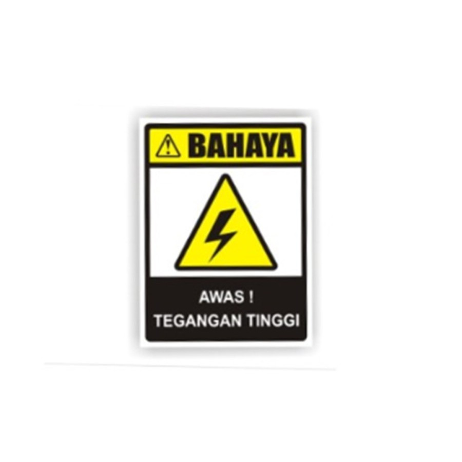 

STICKER SIGN K3 BAHAYA AWAS TEGANGAN TINGGI 15 x 20 CM