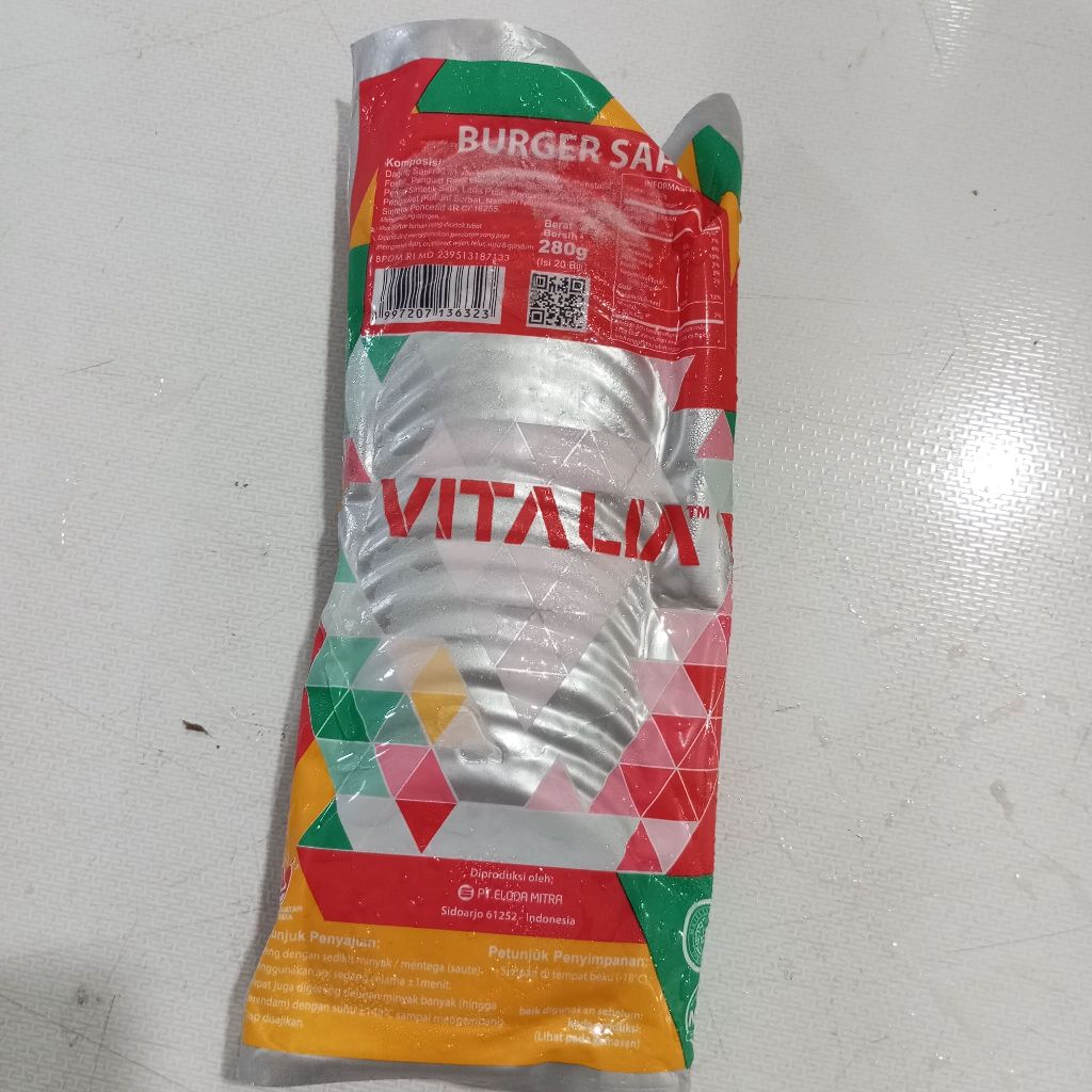 

Vitalia Beef Burger Sapi Mini isi 20pcs 280gram